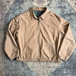 Polo Ralph Lauren Bi-Swing Jacket Tan Harrington Plaid Lined XXL